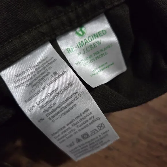 J Crew Classic Corduroy Button Down Shirt Men's Small Green Long Sleeve - Picture 4 of 7